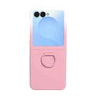 For Samsung Galaxy Z Flip7 5G Large Window Ring Holder Skin Feel PC Phone Case(Gradient Pink) - 2