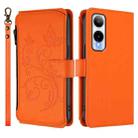 For Cricket Icon 6 / AT&T Verge SL219A Butterfly Love Flower Multi-card Zipper Wallet Leather Phone Case(Orange) - 2