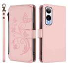 For Cricket Icon 6 / AT&T Verge SL219A Butterfly Love Flower Multi-card Zipper Wallet Leather Phone Case(Pink) - 2