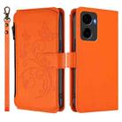 For Cricket Magic 2 5G/ AT&T Propel 2 5G Butterfly Love Flower Multi-card Zipper Wallet Leather Phone Case(Orange) - 2