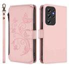 For Oukitel C1 Pro / C1 Butterfly Love Flower Multi-card Zipper Wallet Leather Phone Case(Pink) - 2