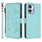 For Oukitel C35 Butterfly Love Flower Multi-card Zipper Wallet Leather Phone Case(Mint Green) - 2