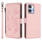 For Oukitel C35 Butterfly Love Flower Multi-card Zipper Wallet Leather Phone Case(Pink) - 2