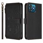For Oukitel C53 Butterfly Love Flower Multi-card Zipper Wallet Leather Phone Case(Black) - 2