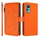 For Ulefone Note 14 Butterfly Love Flower Multi-card Zipper Wallet Leather Phone Case(Orange) - 2