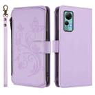For Ulefone Note 14 Butterfly Love Flower Multi-card Zipper Wallet Leather Phone Case(Light Purple) - 2