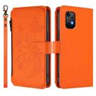 For Umidigi Bison X20 Butterfly Love Flower Multi-card Zipper Wallet Leather Phone Case(Orange) - 2