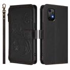 For Umidigi Bison X20 Butterfly Love Flower Multi-card Zipper Wallet Leather Phone Case(Black) - 2