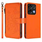 For Umidigi G9 5G Butterfly Love Flower Multi-card Zipper Wallet Leather Phone Case(Orange) - 2