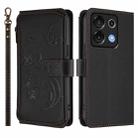 For Umidigi G9 5G Butterfly Love Flower Multi-card Zipper Wallet Leather Phone Case(Black) - 2