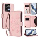 For Umidigi G9 5G Butterfly Love Flower Multi-card Zipper Wallet Leather Phone Case(Pink) - 1