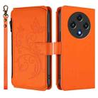 For Umidigi G100 Butterfly Love Flower Multi-card Zipper Wallet Leather Phone Case(Orange) - 2