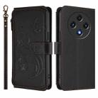 For Umidigi G100 Butterfly Love Flower Multi-card Zipper Wallet Leather Phone Case(Black) - 2