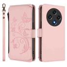 For Umidigi G100 Butterfly Love Flower Multi-card Zipper Wallet Leather Phone Case(Pink) - 2
