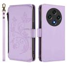 For Umidigi G100 Butterfly Love Flower Multi-card Zipper Wallet Leather Phone Case(Light Purple) - 2