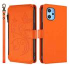 For Umidigi Power 7 Max Butterfly Love Flower Multi-card Zipper Wallet Leather Phone Case(Orange) - 2