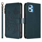 For Umidigi Power 7 Max Butterfly Love Flower Multi-card Zipper Wallet Leather Phone Case(Dark Green) - 2
