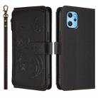 For Umidigi Power 7 Max Butterfly Love Flower Multi-card Zipper Wallet Leather Phone Case(Black) - 2