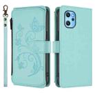 For Umidigi Power 7 Max Butterfly Love Flower Multi-card Zipper Wallet Leather Phone Case(Mint Green) - 2