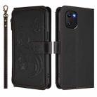 For Umidigi Power 7 / Power 7S Butterfly Love Flower Multi-card Zipper Wallet Leather Phone Case(Black) - 2