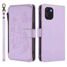 For Umidigi Power 7 / Power 7S Butterfly Love Flower Multi-card Zipper Wallet Leather Phone Case(Light Purple) - 2