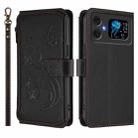 For Cubot A20 Butterfly Love Flower Multi-card Zipper Wallet Leather Phone Case(Black) - 2