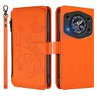 For Cubot A30 Butterfly Love Flower Multi-card Zipper Wallet Leather Phone Case(Orange) - 2