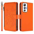 For Cubot Max 5 Butterfly Love Flower Multi-card Zipper Wallet Leather Phone Case(Orange) - 2