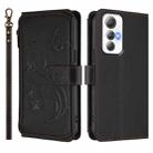 For Cubot Max 5 Butterfly Love Flower Multi-card Zipper Wallet Leather Phone Case(Black) - 2