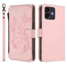 For Cubot Note 40 Butterfly Love Flower Multi-card Zipper Wallet Leather Phone Case(Pink) - 2