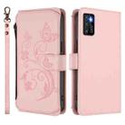 For Cubot P50 Butterfly Love Flower Multi-card Zipper Wallet Leather Phone Case(Pink) - 2
