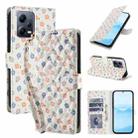 For Redmi Note 12 Pro 5G Global Flower Pattern Buckle Leather Phone Case with Lanyard(Florals) - 1