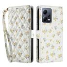 For Redmi Note 12 5G Global Flower Pattern Buckle Leather Phone Case with Lanyard(Yellow Flowers) - 2