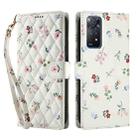 For Redmi Note 11 Pro 4G / 5G Global Flower Pattern Buckle Leather Phone Case with Lanyard(Pink Flowers) - 2