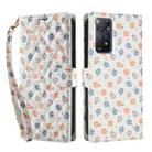 For Redmi Note 11 Pro 4G / 5G Global Flower Pattern Buckle Leather Phone Case with Lanyard(Florals) - 2