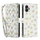 For Samsung Galaxy A07 4G / A06 4G / 5G Flower Pattern Buckle Leather Phone Case with Lanyard(Yellow Flowers) - 2