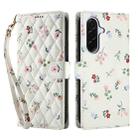 For Samsung Galaxy A17 4G / 5G / A26 5G Flower Pattern Buckle Leather Phone Case with Lanyard(Pink Flowers) - 2