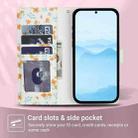 For Samsung Galaxy S24 5G / S25 5G Flower Pattern Buckle Leather Phone Case with Lanyard(Orange Flowers) - 3