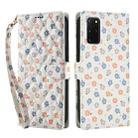 For Samsung Galaxy S20+ Flower Pattern Buckle Leather Phone Case with Lanyard(Florals) - 2