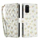 For Samsung Galaxy S20+ Flower Pattern Buckle Leather Phone Case with Lanyard(Yellow Flowers) - 2