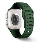 For Apple Watch 46mm / 49mm / 45mm / 44mm Shark Texture Holes Silicone Watch Band(Alfalfa) - 1