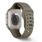 For Apple Watch 46mm / 49mm / 45mm / 44mm Shark Texture Holes Silicone Watch Band(Stone) - 1