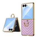 For Samsung Galaxy Z Flip7 VIETAO Dream Series Metal Ring Leather Phone Case(Purple) - 1