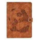 For iPad Air 2022 / 2020 10.9 Panda Embossing Pattern Horizontal Flip PU Leather Case with Holder & Card Slot & Anti-skid Strip(Brown) - 1