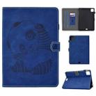For iPad Air 2022 / 2020 10.9 Panda Embossing Pattern Horizontal Flip PU Leather Case with Holder & Card Slot & Anti-skid Strip(Blue) - 1