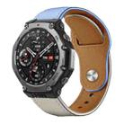 For Amazfit T-Rex 3 xDfind Rivet Buckle Genuine Leather Watch Band(Lavender White) - 1