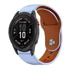 For Garmin Fenix 8/7X/6X/5X 26mm xDfind Rivet Buckle Genuine Leather Watch Band(Lavender) - 1