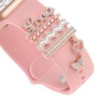 Smart Watch Band Decorative Ring Metal Accessories(Rose Gold LOVE) - 3