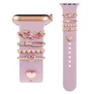 Smart Watch Band Decorative Ring Metal Accessories(Rose Gold Lily) - 2