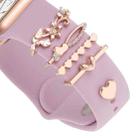 Smart Watch Band Decorative Ring Metal Accessories(Rose Gold Lily) - 3